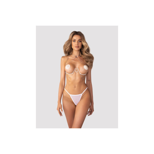 Lustique harnais soutien-gorge blanc PREMIUM